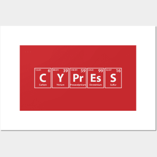 Cypress (C-Y-Pr-Es-S) Periodic Elements Spelling Posters and Art